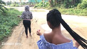 African Lesbian Lover Outdoor Play