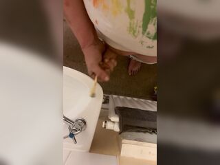 Masturbates jerks off with catheter in side me