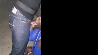Muscular Daddy Face Fucks and Deep Throats in Public