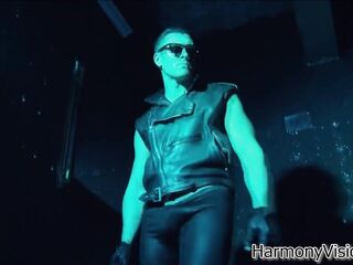 Sexy whore screws rockers on billiard table