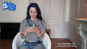 No Need a Men When You Have a Big Dildo - French Alt Hairy Girl Masturbating