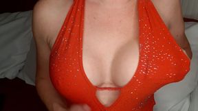 spitting slapping boobs and nipples clips fetish