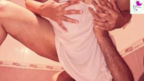 Vilashini's Steamy Bathroom Encounter: A Must-See with This Charming Asian Beauty!