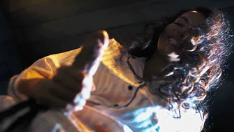 Sexy brunette transforms into a hung shemale craving pussy