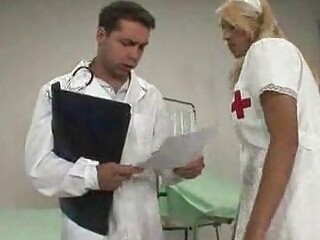 Busty nurse does her best for a patients delight