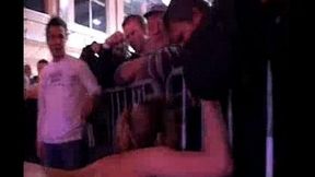 Big-titted porn star gets fucked on stage in a wild nightclub