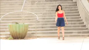 Sexy Aurora Bares Her Ass & Teases Pussy Publicly for Thrills