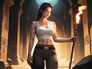 Lara Croft in Search of the Most excellent Rod in an Ai Adaptation