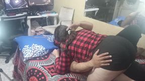 kissing and touching my girlfriend very delicious