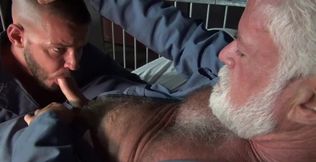 Senior male licks ass and gets laid in merciless bareback kinks