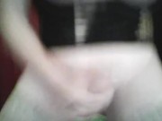 masturb and cum in glass 2 time!!!