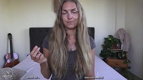European cutie practices solo play with homemade joi device