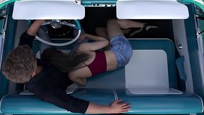 College Kings 132 &ndash_ Roadside Pleasure: Lauren&rsquo_s Blowjob While Alex Drives