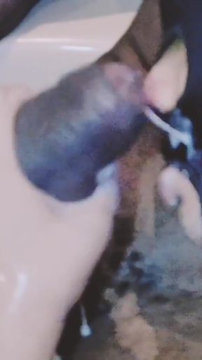 Powerful moment from &quot;Me masturbating my neighbor of huge thick and black come in a jacuzzi until he comes in my hands.&quot;