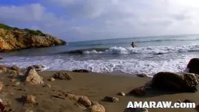 Blonde with big tits Angell Summers having rough anal sex outdoor
