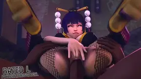 Nyotengu Takes It Rough in Wild Battle Arena Encounter