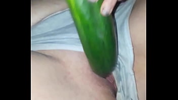 Wife and a cucumber. We would really like to hear your comments. My wife doesn'_t believe our videos are good enough