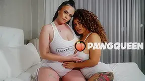 PAWGQueen Interracial Lesbians Twerking and Strap-on Fucking