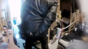 in leather