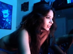 Small tit latina brunette fucks a big cock