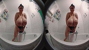 VR180 3D - A Hot Afternoon Shower with Busty Alice (Clip No 2198 - 4K mp4 version)