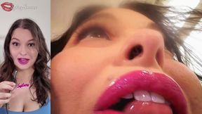 Deep Inside Sydney's Mouth - Sydney Screams Shows off Mouth, Tongue, Throat, and Uvula with Endoscope
