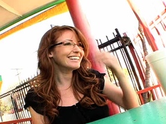 Amateur redhead Milf sucks and fucks a guy