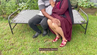 Thick and Shy Hijab Wife having an Erotic Massage and Sensual Softcore Sex in Outdoor