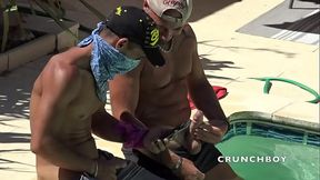 3200 jess ROYAN used raw by oung striaght twin in the swimming pool