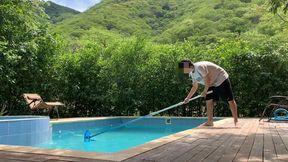 Bosses soak in the pool &mdash;  the cleaner gets turned on watching them tan and relax