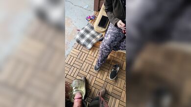 Stealthy piss drinking in public