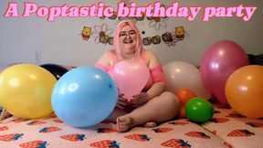 A Poptastic birthday party! BBW Daisy has fun popping 14" balloons for her birthday