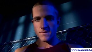 Muscular amateur jock wanking off