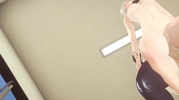 Mario Bross Hentai - Bowssette Futanari Fucks Rosalina in kneeks - Japanese Asian Manga Anime Game Porn