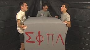 Newcomer Nevin Scott sucks big dicks to enter fraternity