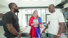 Two Bbc Cops Fill Harley Quinns Every Hole - Anal And Dp - Cory Chase