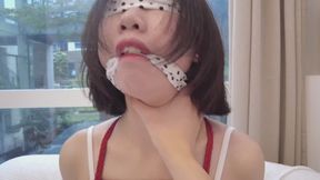 Humiliating a ballerina in white stockings