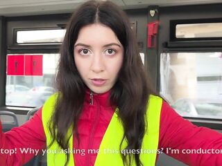 Caught Bus Conductor Cheating Passengers and Banged Him Cum In Snatch