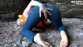 Lifejacket and Jeans on the Beach - MOV