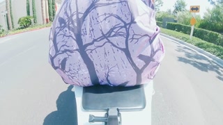 Sexy Asian Female Upskirt Motorcycle Ride