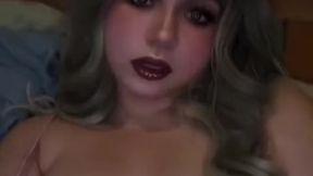 Hot goth girl with big boobs exposes her sexy body