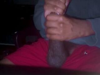 25 Year Old Ebony Man's Morning Cum Release