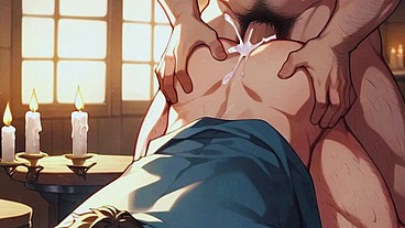 Horny and naughty king organizes an intense gay orgy in his kingdom