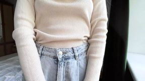 Dirty stepsis fingers stepbro's throbbing cock&#x1F346; &mdash;  dripping precum &mdash;  as mom waits next door &mdash;  oblivious