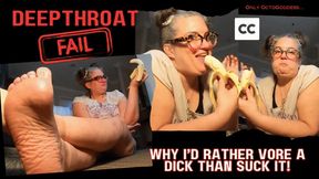 Deepthroat FAIL: Why I’d Rather Vore a Dick than Suck it ft OctoGoddess BBW MiLF, Eating, Biting, Chewing, Teeth Fetish, Penis Vore Captioned Version