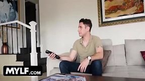 Stepson fucks chesty MILF stepmom on her birthday