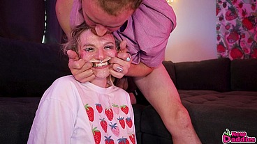 Blonde Girl's Face Fucked, Trachea Ruined Forever, THICK FACIAL