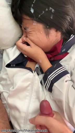 Cumpilation #1 the Best Facial on a 18 Years Old Asian