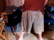 Leaking in Under Armour shorts, just enjoying them