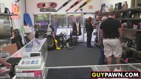 Fit blonde dude gets his tight ass rammed by a big dick